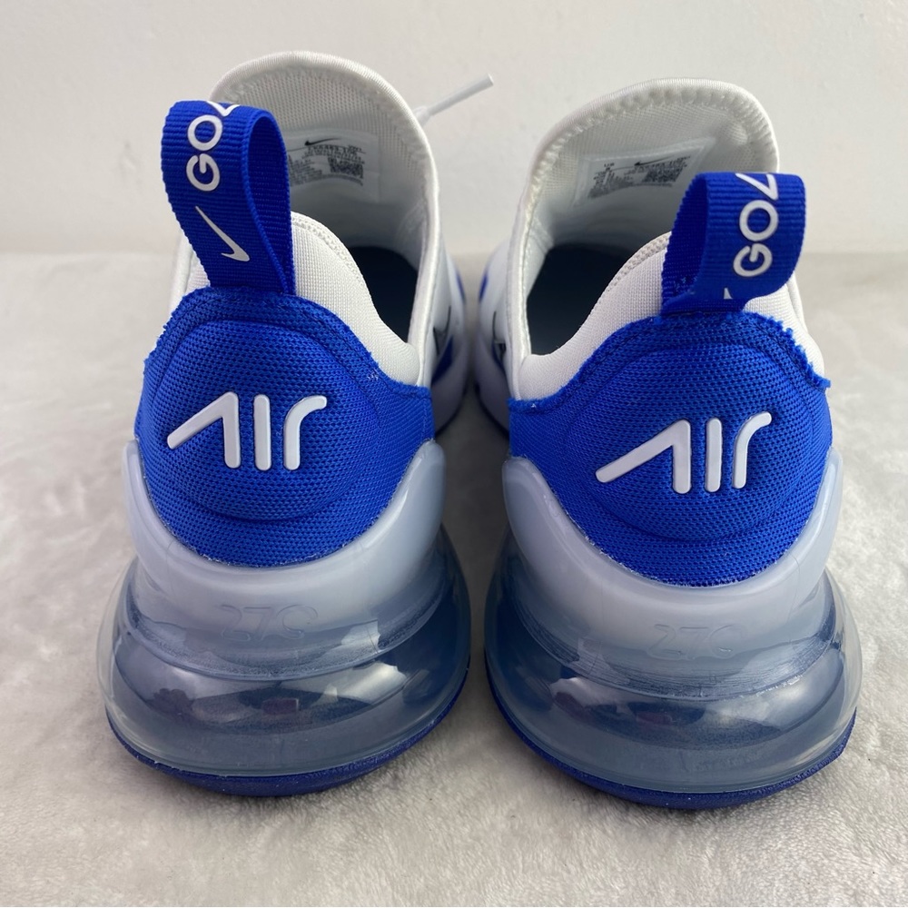 New Nike Air Max 270  White Racer Blue Black CK6483-106 Men's Golf Shoe - Picture 8 of 12